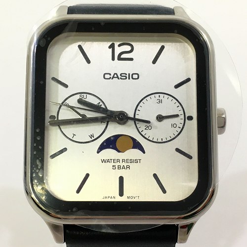 【中古】 hi◇141 CASIO Collection STANDARD MTP-M305L-7AJF 腕時計 ムーンフェイズ機能 本革バンド スタンダード カシオ コレクション｜Regolith_Market