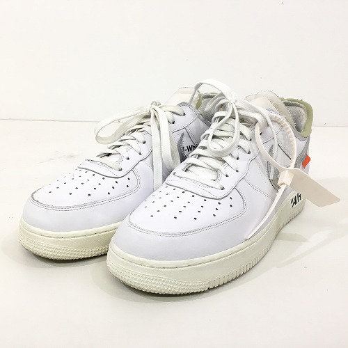 【中古】 hi◇149 OFF-WHITE × NIKE AIR FORCE 1 LOW VIRGIL ABLOH AO4297-100 White Metallic Silver-Sail オフホワイト ナイキ エアフォース ロー ヴァージル・アブロー 靴 スニーカー サイズ28.5
