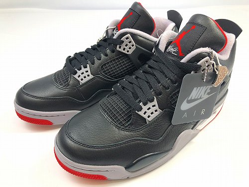 【中古】 wa◇149 Nike Air Jordan 4 Retro \"Bred Reimagined\"" FV5029-006 ナイキ エアジョーダン レトロ 食麺麭 リイマジンド 27.5糎 スニーカー 靴 【F-21405】"