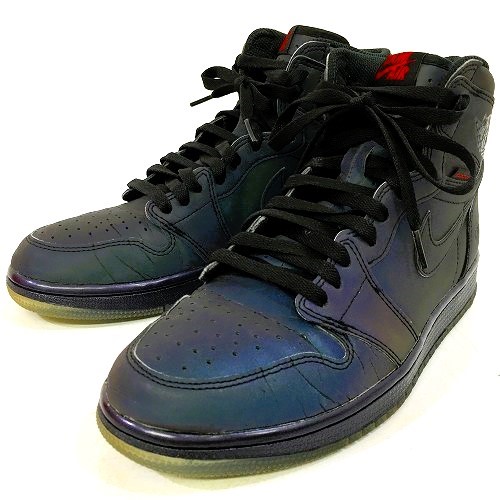 【中古】 hi◇149 NIKE AIR JORDAN 1 HIGH ZOOM R2T FEARLESS BV0006-900 MULTI-COLOR/VARSITY RED-BLACK 大きさ： 27.5糎 靴 スニーカー エアジョーダン 1 御機嫌 望遠レンズ R2T 公明正大受け答え マルチ色合い/バーシティレッド-黒いこと ナイキ