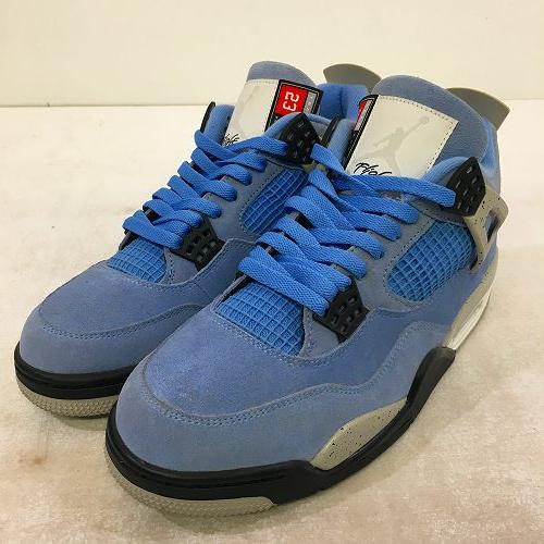 【中古】 hi◇149 NIKE AIR JORDAN 4 RETRO UNIVERSITY BLUE/BLACK 靴 スニーカー シューズ CT8527-400 サイズ: 28cm エア ジョーダン 4 レトロ ユニバーシティ ブルー/ブラック ナイキ｜Regolith_Market