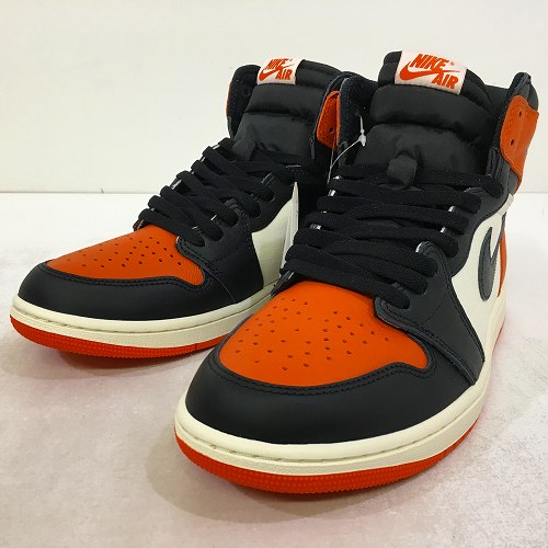 【中古】 hi◇149 NIKE AIR JORDAN 1 RETRO HIGH OG DZ5485-008 SHATTERED BACKBOARD 2025 BLACK/BLACK-SAIL STARFISH 靴 スニーカー シューズ サイズ: 27.5cm エアジョーダン 1 レトロ ハイ オリジナル シャッタード バックボード ブラック/セイル/スターフィッシュ ナイキ