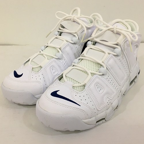 【中古】 hi◇149 NIKE AIR MORE UPTEMPO 96 WHITE/MIDNIGHT NAVY-WHITE DH8011-100 靴 スニーカー シューズ 大きさ: 27.5糎 エア湖 モアアップテンポ 96 白いこと/夜夜中 米国海軍/白いこと ナイキ