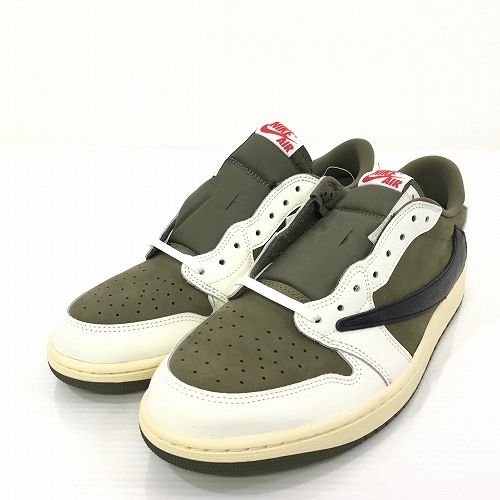 【中古】 hi◇149 Travis Scott × Nike Air Jordan 1 Low OG SP トラヴィススコット × ナイキ エアジョーダン1 置き目 DM7866-200 スニーカー 靴 大きさ30.5珊