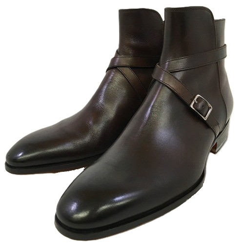 【中古】 hi◇151 SANTONI サイドジップ ブーツ ショートブーツ 靴 16774　53 サイズ: 7 1/2 F サントーニ
