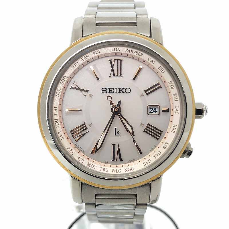 【中古】 wa◇159 SEIKO LUKIA SSQV028 セイコー ルキア ソーラー 時辰儀 ウォッチ 【F-32569】