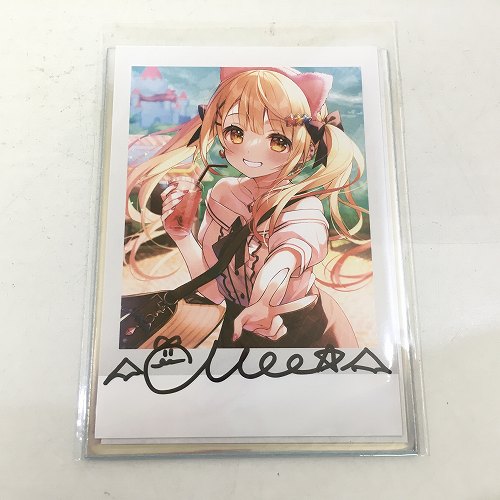 ホロライブ　雪花ラミィ 活動4周年記念　直筆サイン　チェキ風ブロマイドカード ホロライブ 雪花ラミィ 活動4周年記念 直筆サイン入り チェキ風