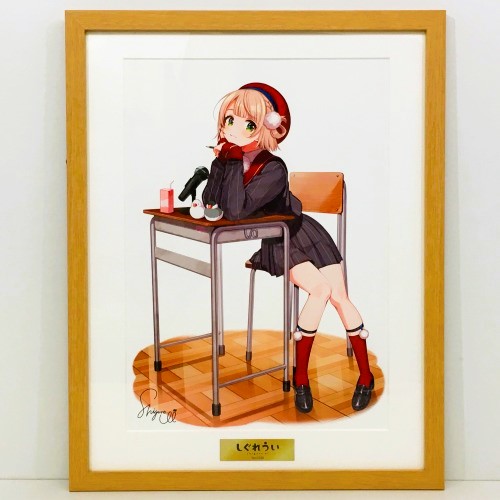 【中古】 hi◇66 しぐれうい プリモアート 額入り イラスト F:NEX フェネクス