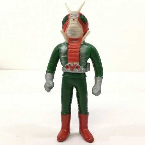 【中古】 hi◇67 仮面ライダー V3 ソフビ 当時物 フィギュア ポピー