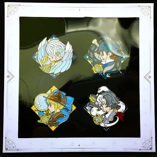 【中古】 hi◇70 IdentityV 第五人格 トゥルース&リーズニング 4周年祭典記念 金属バッジ セット 純白の預言者 ホワイト Mr.リーズニング Miss トゥルース D.M 傭兵 庭師 占い師 写真家 ナワーブ・サベダー エマ・ウッズ イライ・クラーク ジョゼフ・デソルニエーズ