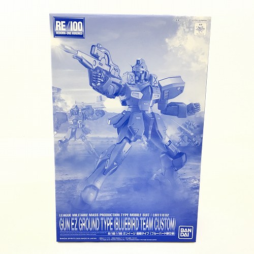 BANDAI - プレミアムバンダイ限定 RE/100 1/100 LM111E02 ガンイージ 陸戦タイプ(ブルーバード隊仕様) 機動戦士Vガンダム ニューモビルスーツバリエーション プラモデル(5060528) バンダイスピリッツ RE/100 1/100 ガンイージ 陸戦タイプ（ブルーバード隊仕様