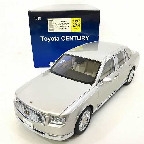 【中古】 hi◇73 AUTOart 1/18 TOYOTA CENTURY WITH CURTAIN SILVER 78770 ミニカー トヨタ 世紀 覆い布 しろがね色 銀 オート工芸 ミニカー・トイカー-車-乗り物のおもちゃ
