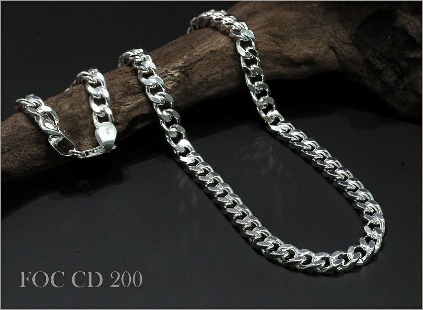 SV925 喜平チェーンネックレス 6.10mm 50cm No.FOC CD 200|天然石ネックレスjewelry レゴリス