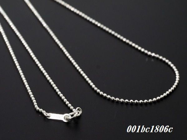 SV925 6面カット ボールチェーンネックレス 1.80mm 60cm No.001 BC 180 6C