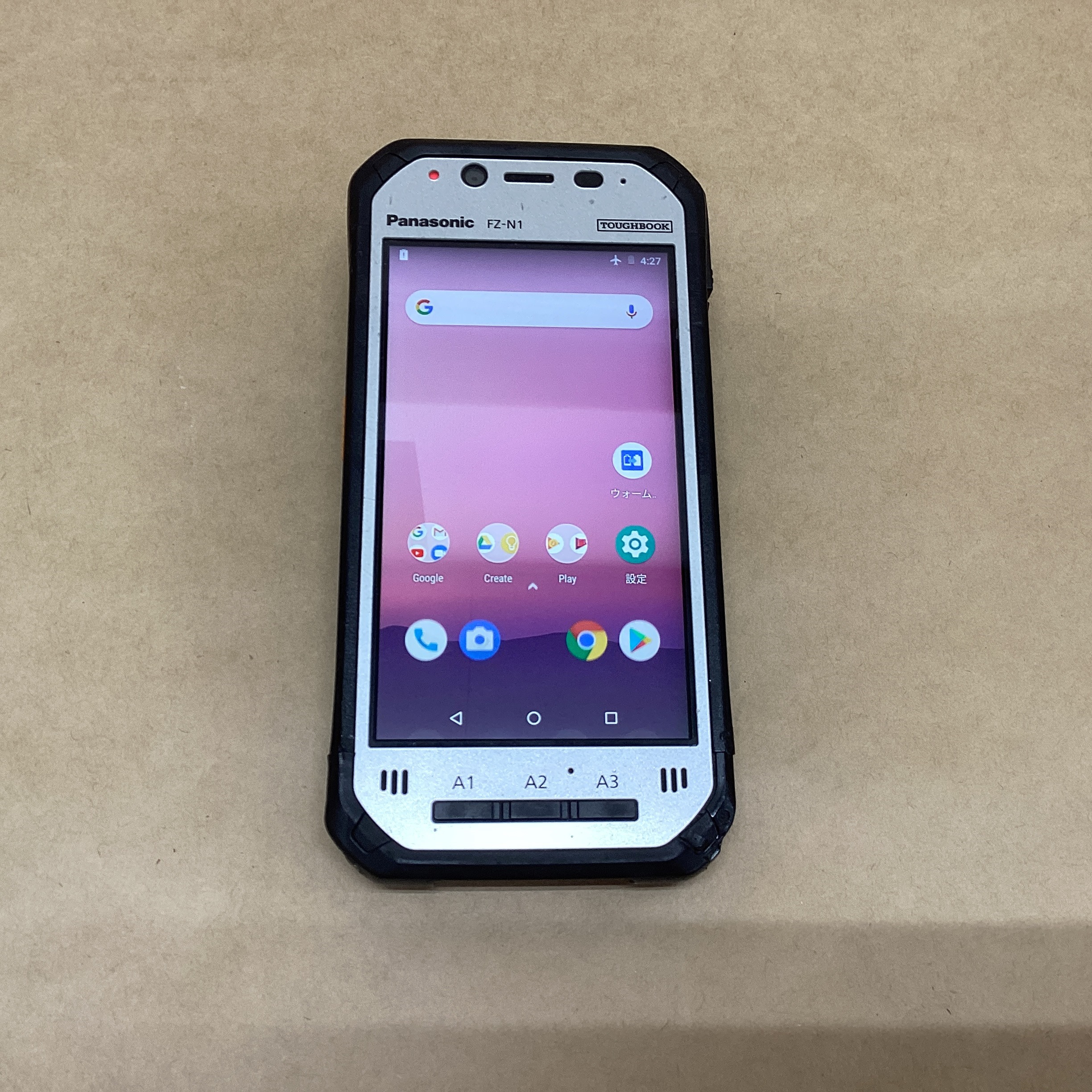 【中古】 PANASONIC タブレット TOUGHBOOK FZ-N1EDEAZDJ 3GB 32GB 4.7in タッチ And 8.1 LTE バーコードリーダー内蔵 破損小有り 送料 無料 14時までの ご注文 即日発送