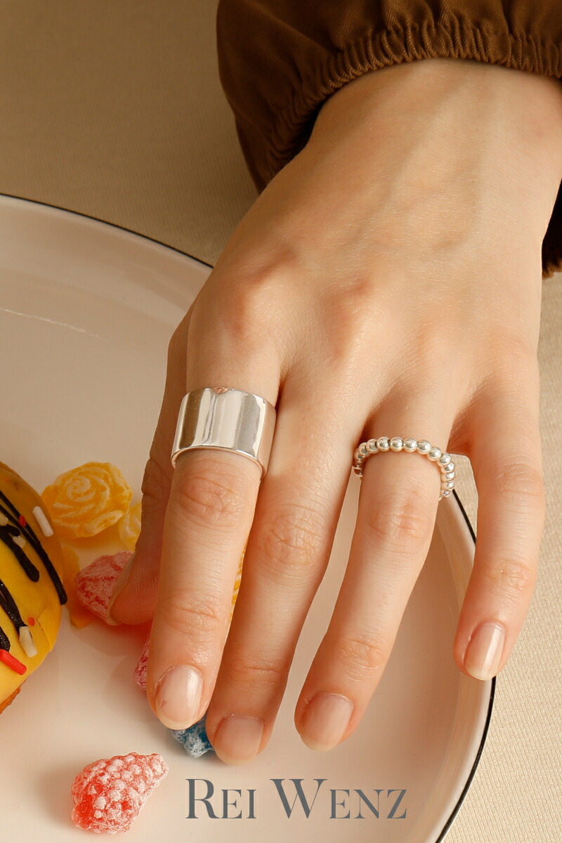 予約商品シルバー リング ボールチェーン レディース 金属アレルギー 重ね 丸玉