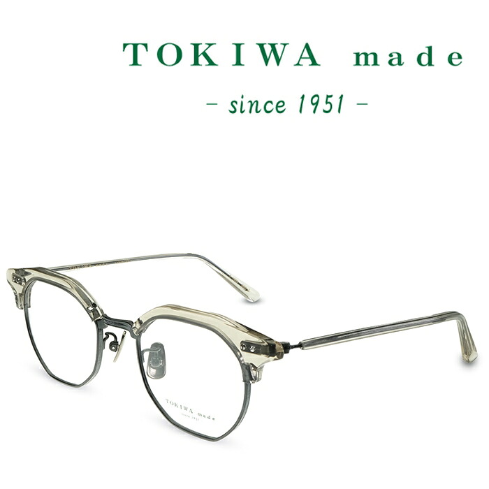TOKIWA made トキワ メイド T-1963 C-SBK-2 グレージュ メガネ フレーム 度付きメガネ 伊達メガネ メンズ レディース 日本製 本格眼鏡 (お取り寄せ)|メガネ&サングラス REI-GLASSES