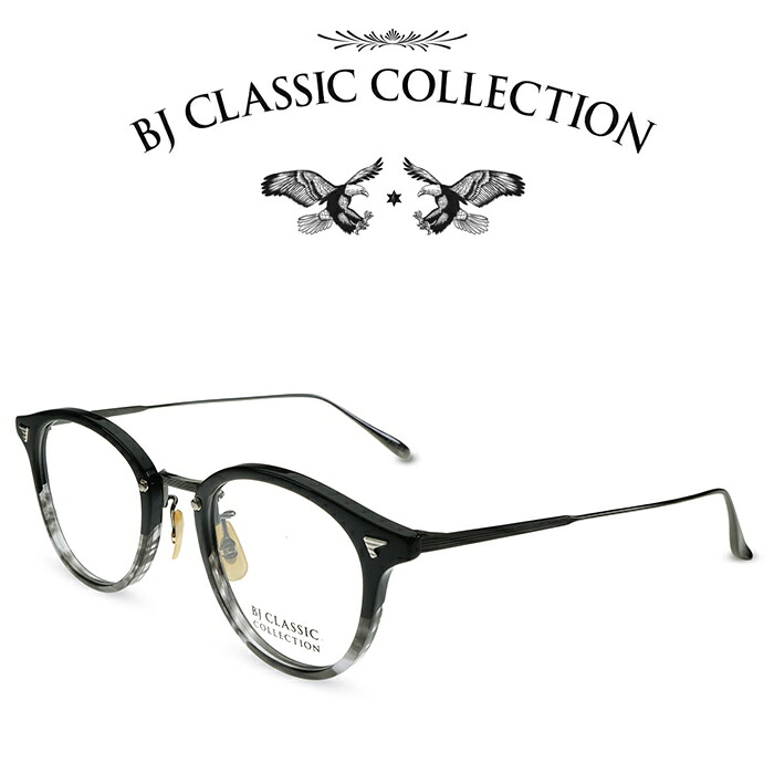 BJ CLASSIC COLLECTION COMBI COM-580IT C-110-15 ダークグレーササ ガンメタ BJクラシックコレクション 度付きメガネ 伊達メガネ メンズ レディース 日本製 本格眼鏡