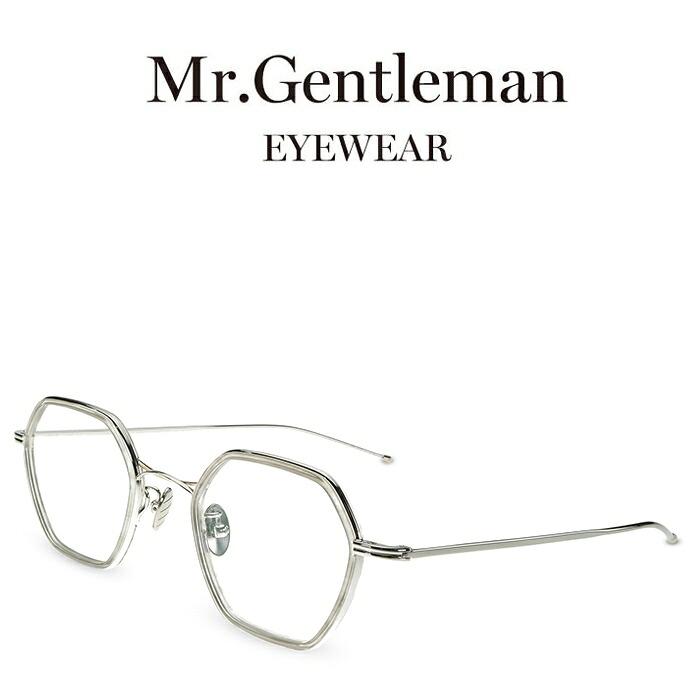 Mr.Gentleman ミスタージェントルマン BILLIE F Smoky Light Grey-Silver & Gold メンズ レディース メイドインジャパン チタン 度付きメガネ 伊達メガネ 日本製 本格眼鏡|メガネ&サングラス REI-GLASSES
