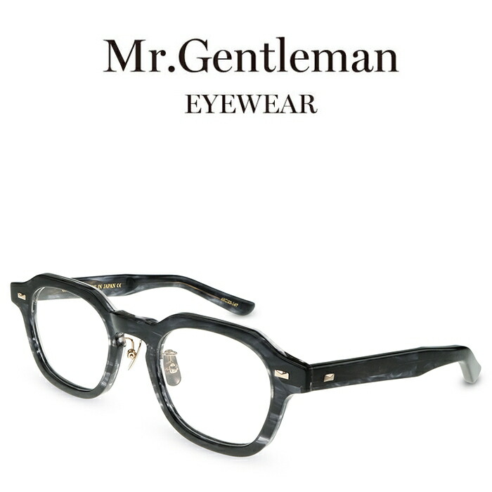 Mr.Gentleman ミスタージェントルマン GREGORY 48 B Grey Marble メンズ レディース メイドインジャパン 度付きメガネ 伊達メガネ 日本製 本格眼鏡｜メガネ＆サングラス REI-GLASSES