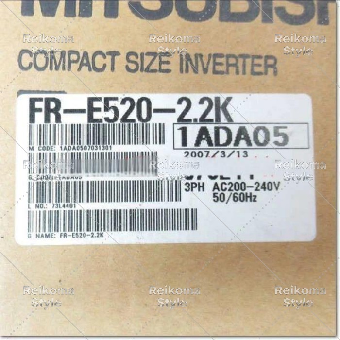 【新品★適格請求書★税込】MITSUBISHI/ 三菱 インバーター FR-E520-2.2K【6ヶ月保証】|Reikoma Style