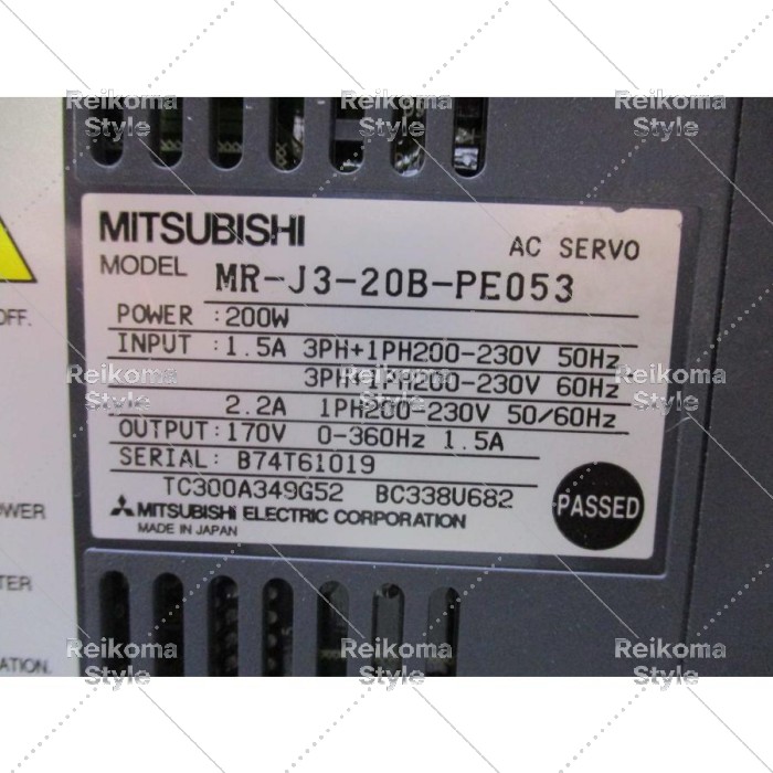 【新品★適格請求書★税込】MITSUBISHI 三菱 MR-J3-20B-PE053【６ヶ月保証】