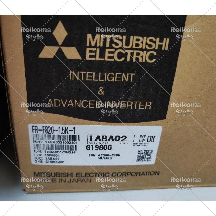 【新品★適格請求書★税込】MITSUBISHI 三菱電機 FR-F820-1.5K-1 インバーター【６ヶ月保証】｜Reikoma Style
