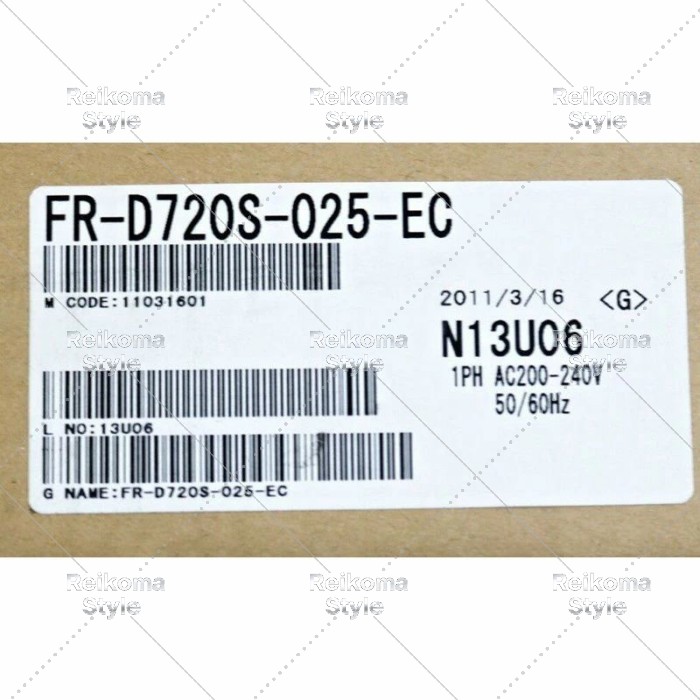 【新品★適格請求書★税込】MITSUBISHI三菱電機 FR-D720S-025-EC インバーター【6ヶ月保証】|Reikoma Style