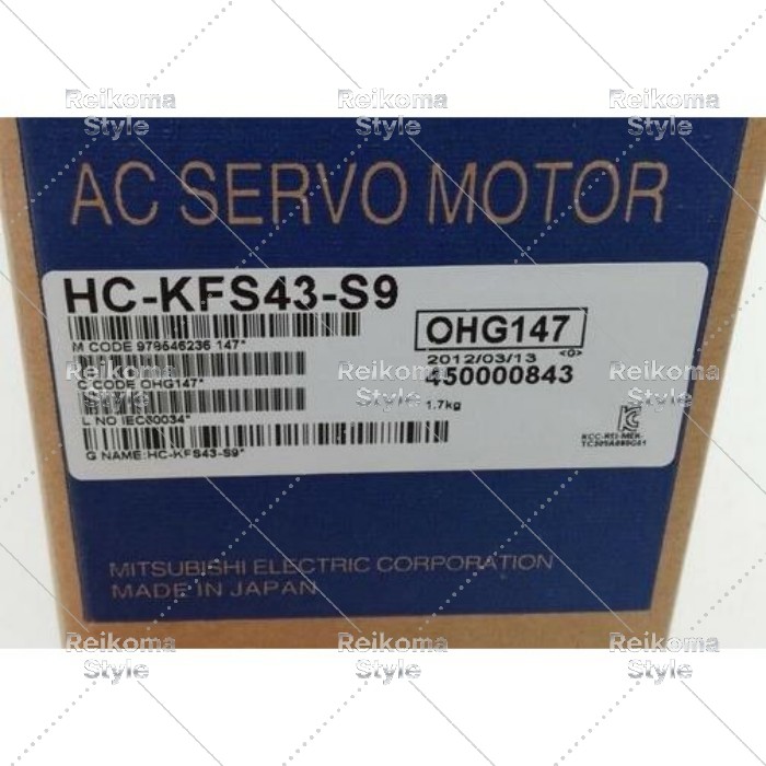 【新品★適当お願いごと書★税込】MITSUBISHI三菱電機 HC-KFS43-S9 サーボ原動機【６ヶ月引き受ける】