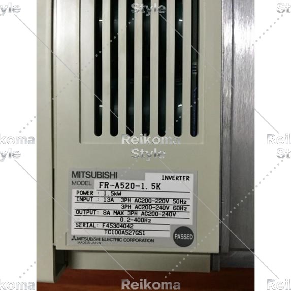【新品★適格請求書★税込】FR-A520-1.5K【６ヶ月保証】