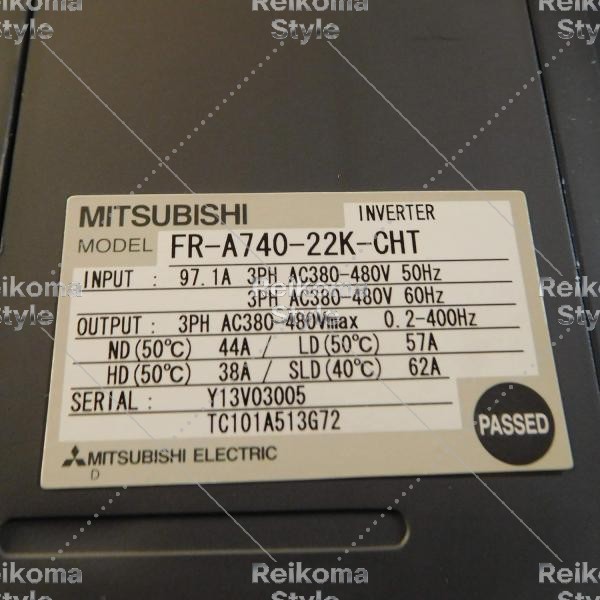 【新品★適格請求書★税込】MITSUBISHI三菱電機 FR-A740-22K-CHT 380V 22KW用インバーター【６ヶ月保証】