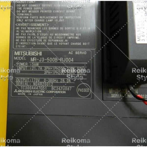 【新品★適格請求書★税込】MITSUBISHI三菱電機 MR-J3-500B-RJ004 【６ヶ月保証】｜Reikoma Style