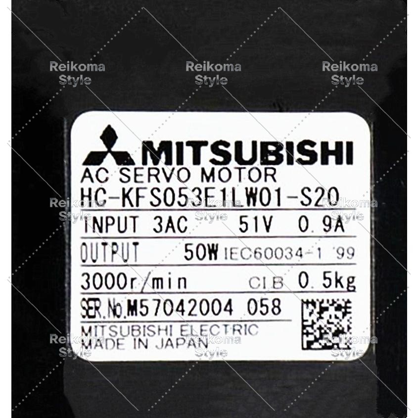 【新品★適格請求書★税込】MITSUBISHI/三菱 HC-KFS053E1LW01-S20 サーボモーター【６ヶ月保証】｜Reikoma Style