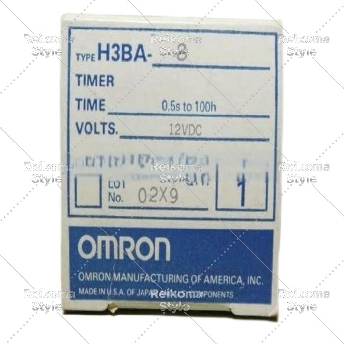 【新品★適格請求書★税込】Omron H3BA-8 12VDC Timer H3BA8 オムロン【６ヶ月保証】