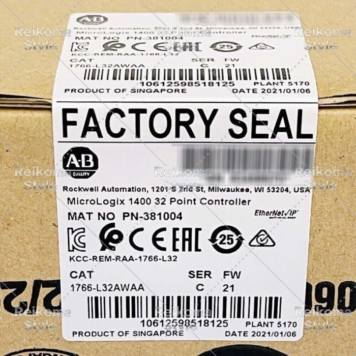 【新品★適格請求書★税込】New Allen-Bradley 1766-L32AWAA /C Micrologix1400 32ポイントコントローラー1766L32AWAA【6ヶ月保証】
