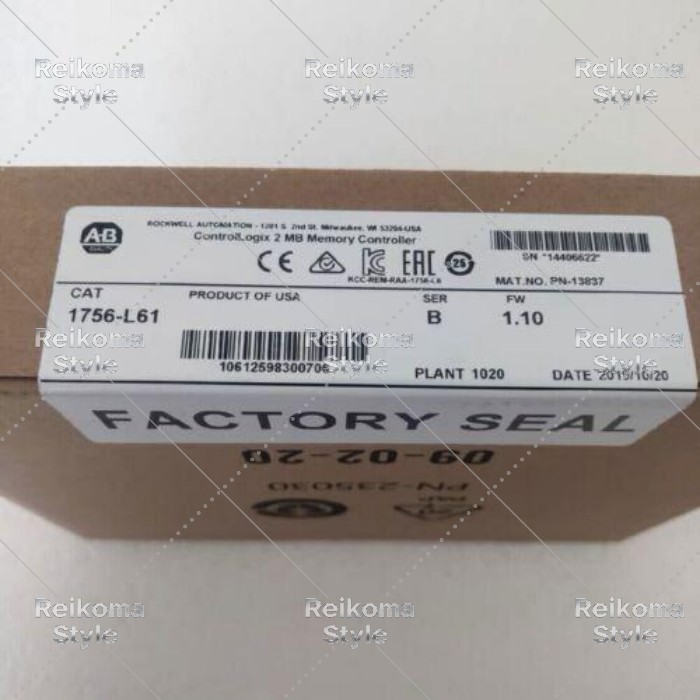 【新品★適当お願いごと書★税込】 Allen-Bradley 1756-L61 2MB 記憶装置 制御装置 1756L61【6ヶ月引き受ける】