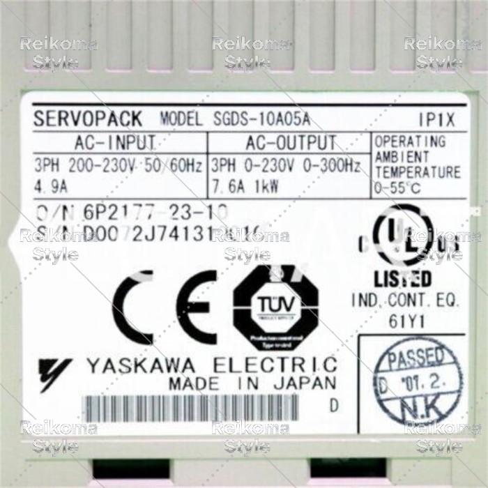 【新品★適格請求書★税込】YASKAWA SGDS-10A05A 【6ヶ月保証】|Reikoma Style