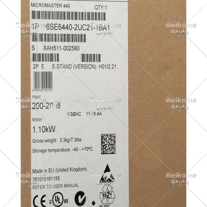 【新品★適格請求書★税込】SIEMENS シーメンス インバータ 6SE6440-2UC21-1BA1 MM440 240V 1.1KW【６ヶ月保証】