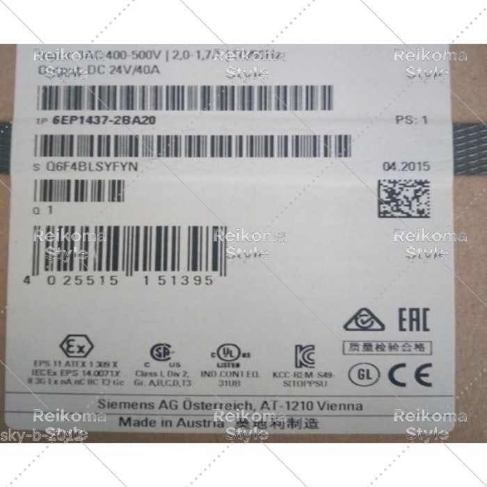 【新品★適当お願いごと書★税込】6EP1437-2BA20 Siemens 6EP1 437-2BA20 ジーメンス 【6ヶ月引き受ける】