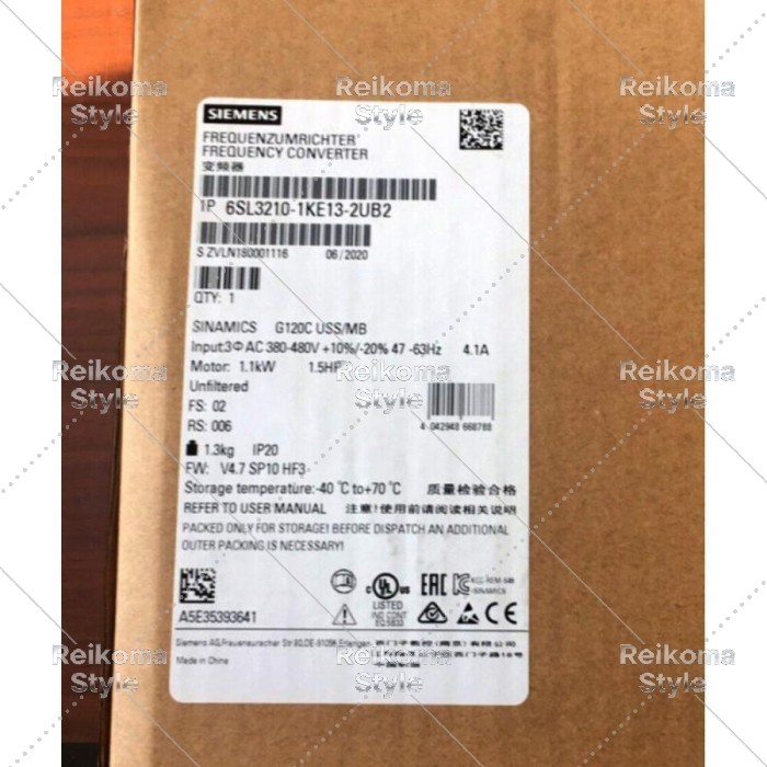 【新品★適当お願いごと書★税込】6SL3210-1KE13-2UB2シナミクス周波数変換器 【６ヶ月引き受ける】