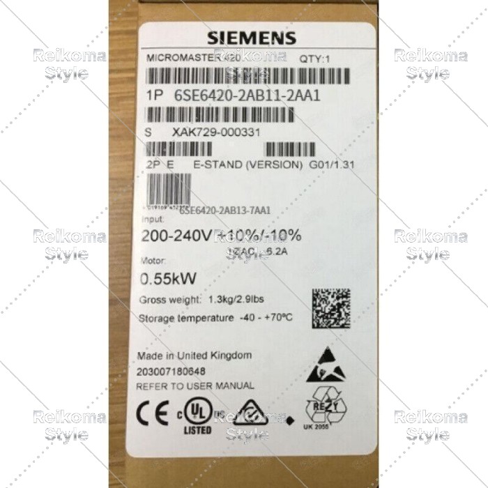 【新品★適格請求書★税込】の新しい6SE6420-2AB11-2AA1 220V 0.12KW 6SE6 420-2AB11-2AA1 【６ヶ月保証】