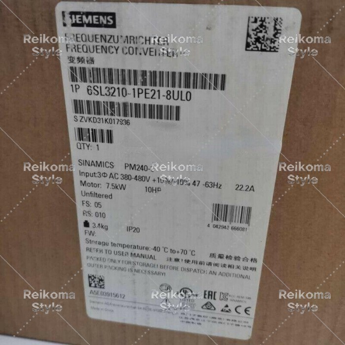 【新品★適当お願いごと書★税込】1 PCS 6SL3210-1PE21-8UL0 PM240-2力強さモデュール7.5kW 【６ヶ月引き受ける】