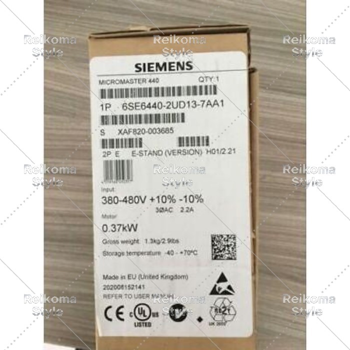 【新品★適格請求書★税込】新しい6SE6440-2UD13-7AA1 0.37KW 380V 6SE6 440-2UD13-7AA1 【６ヶ月保証】