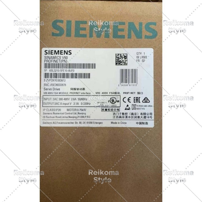 【新品★適格請求書★税込】6SL3 210-5FE10-8UF0 新しい 6SL3210-5FE10-8UF0 V90 PROFINET 入力電圧 【６ヶ月保証】