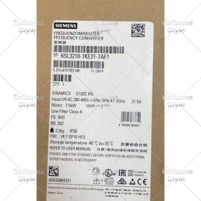 【新品★適当お願いごと書★税込】6SL3 210-1KE21-7AF1 SINAMICS G120C 定格ワット数 6SL3210-1KE21-7AF1 【６ヶ月引き受ける】