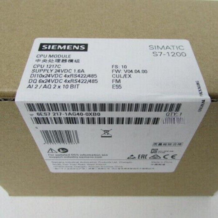 【新品★適当お願いごと書★税込】目あたらしい 6ES7217-1AG40-0XB0 6ES72171AG400XB0 SIMATIC S7-1200 中央処理装置 【６ヶ月引き請ける】