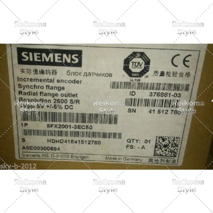 【新品★適当お願いごと書★税込】ジーメンス Siemens encoder 6FX2001-3EC50 【6ヶ月引き請ける】