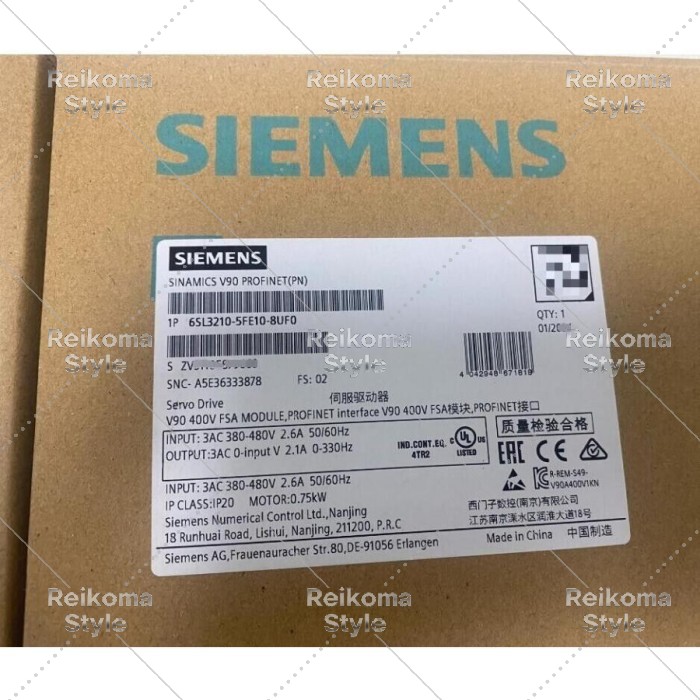 【新品★適当お願いごと書★税込】New 6SL3210-5FB10-8UF0 6SL3 210-5FB10-8UF0 【６ヶ月引き請ける】