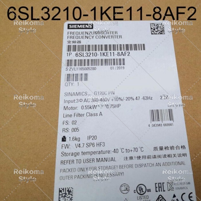 【新品★適当お願いごと書★税込】目あたらしい 6SL3210-1KE11-8AF2 6SL3 210-1KE11-8AF2 G120C 定格ワット数 0 55KW 【６ヶ月引き受ける】