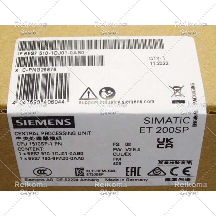 【新品★適当お願いごと書★税込】Simatic ET 200SP 6ES7 510-1DJ01-0AB0（6ES7510-1DJ01-0AB0） 【６ヶ月引き請ける】